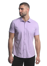 LAVENDER SOLID STRETCH JERSEY KNIT SHORT SLEEVE SHIRT ST-963