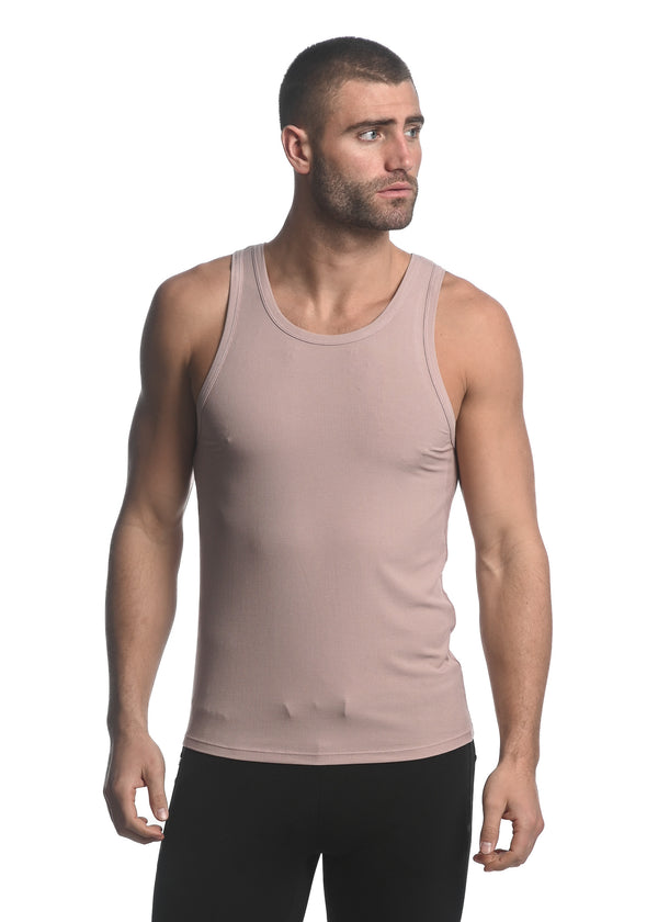 MAUVE RIB MODAL TANK ST-16004