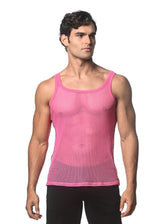 FLAMINGO STRETCH MESH TANK WITH SIDE TAPE ST-11120