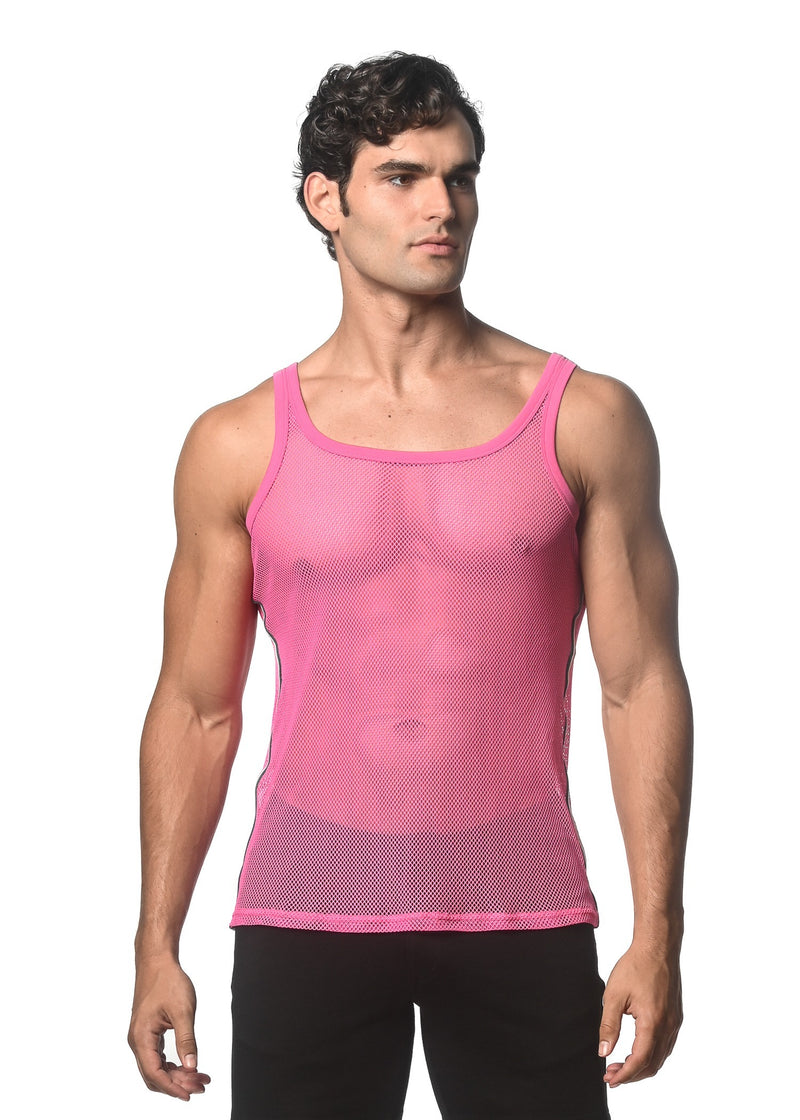 FLAMINGO STRETCH MESH TANK WITH SIDE TAPE ST-11120