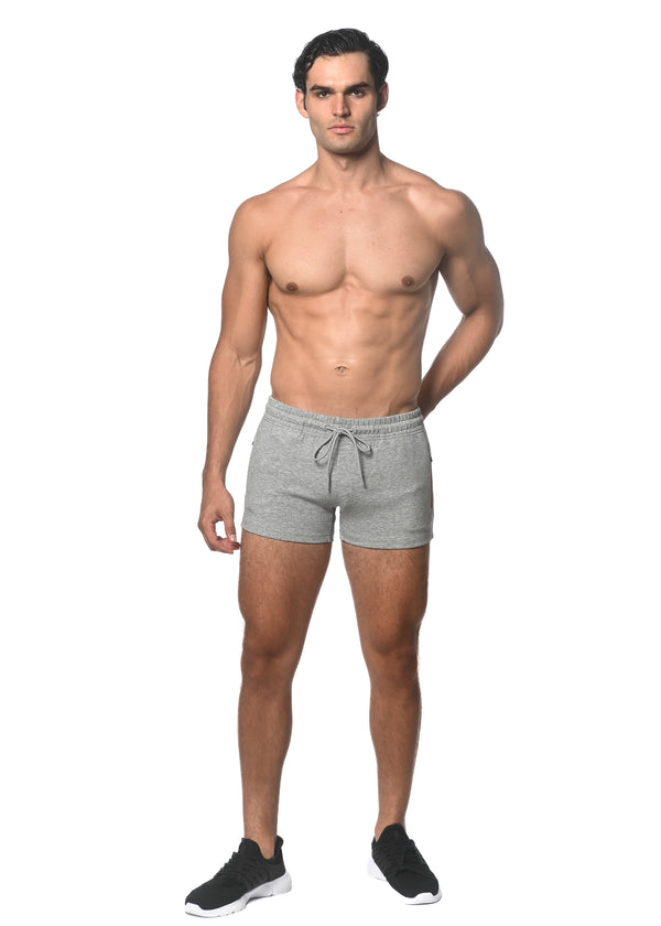 GREY/ORANGE VAULT 3.5 INSEAM SHORTS W/CONTRAST ZIPPER STA-10500-01