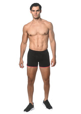 BLACK/CORAL SPRINTER 3.5 INSEAM GYM SHORT W/CONTRAST ZIPPER STA-10505-01