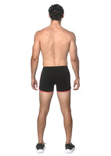 BLACK/CORAL SPRINTER 3.5 INSEAM GYM SHORT W/CONTRAST ZIPPER STA-10505-01