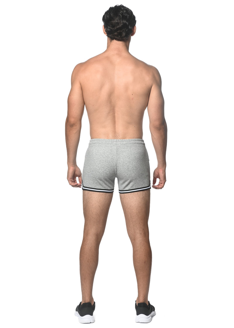 GREY COURT 3.5 INSEAM GYM SHORT W/TAPING STA-10508