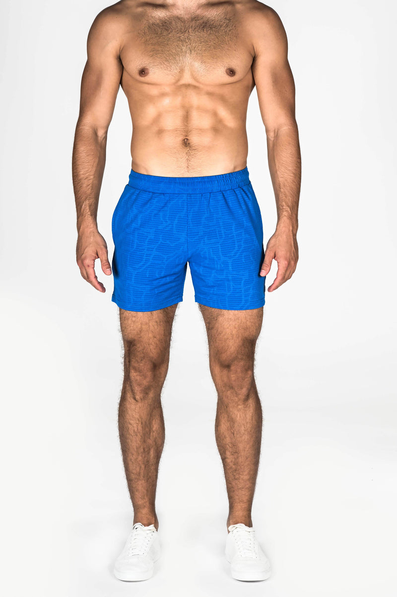 COBALT PRINTED 6" INSEAM MESH STRETCH PERFORMANCE SHORTS ST-1466-41 Final Sale