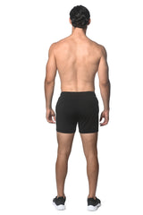 BLACK TEXTURED MESH PERFORMANCE SHORTS ST-1466-88