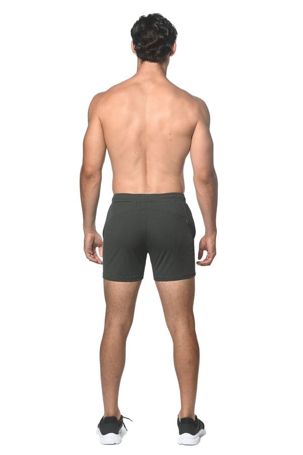 SAGE/BLACK STRIPE PERFORMANCE SHORTS ST-1466-90