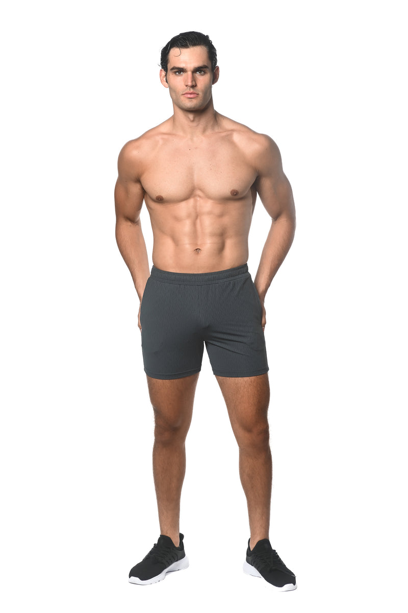 GREY SPACE DYE PERFORMANCE SHORTS ST-1466-91