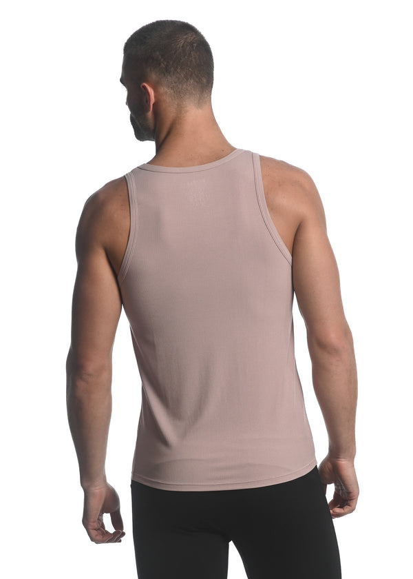 MAUVE RIB MODAL TANK ST-16004