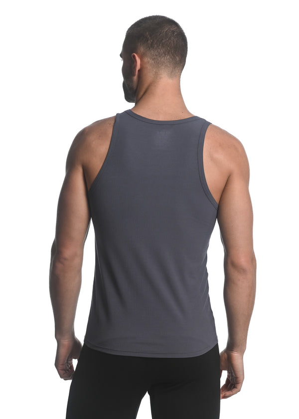 STEEL GREY RIB MODAL TANK  ST-16004