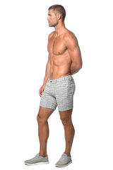 CLOUD/NAVY TWEED 5" INSEAM SHORTS ST-1932-67-LX