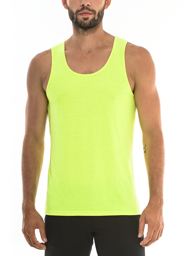 NEON YELLOW SPINE LASER CUT TANK TOP ST-255