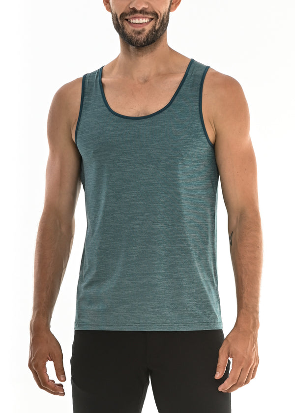 TURQUOISE MICRO MESH PERFORMANCE TANK TOP ST-257