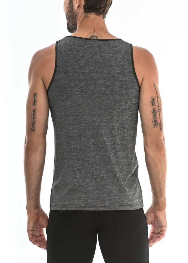 CHARCOAL MICRO MESH PERFORMANCE TANK TOP ST-257