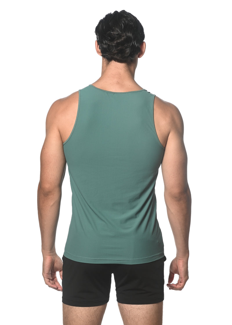 OCEAN TEXTURED STRETCH MESH PERFORMANCE SINGLET ST-280