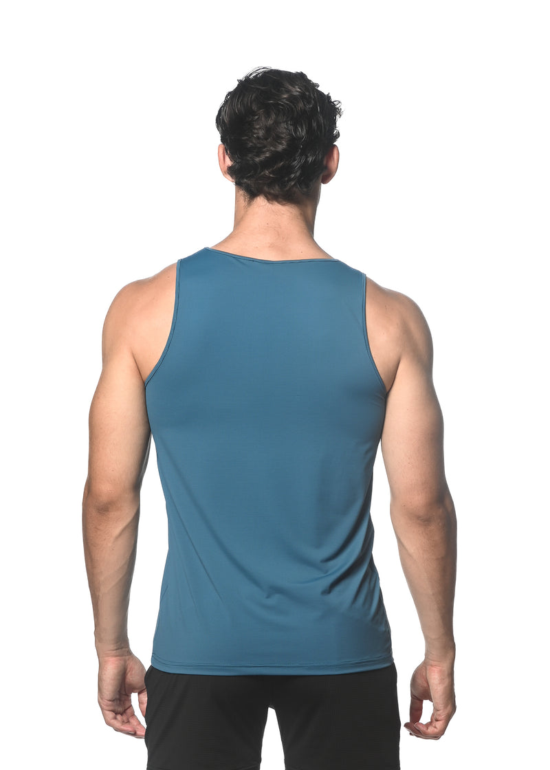 TEAL TEXTURED MESH PERFORMANCE TANK TOP ST-283