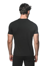 BLACK CREW NECK SHORT SLEEVE JERSEY T-SHIRT ST-74