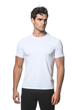 WHITE CREW NECK SHORT SLEEVE JERSEY T-SHIRT ST-74