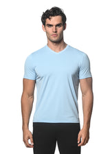 BLUE ICE V-NECK SHORT SLEEVE JERSEY T-SHIRT ST-75