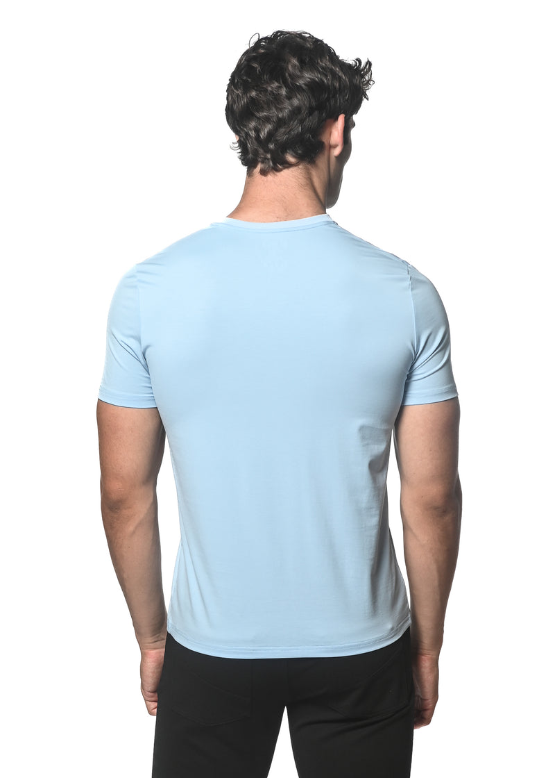 BLUE ICE V-NECK SHORT SLEEVE JERSEY T-SHIRT ST-75