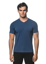 BLUE MARINE V-NECK SHORT SLEEVE JERSEY T-SHIRT ST-75