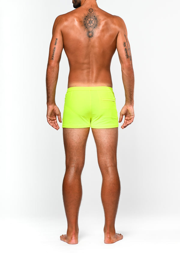 NEON YELLOW SOLID COAST SWIM SHORT ST-8007