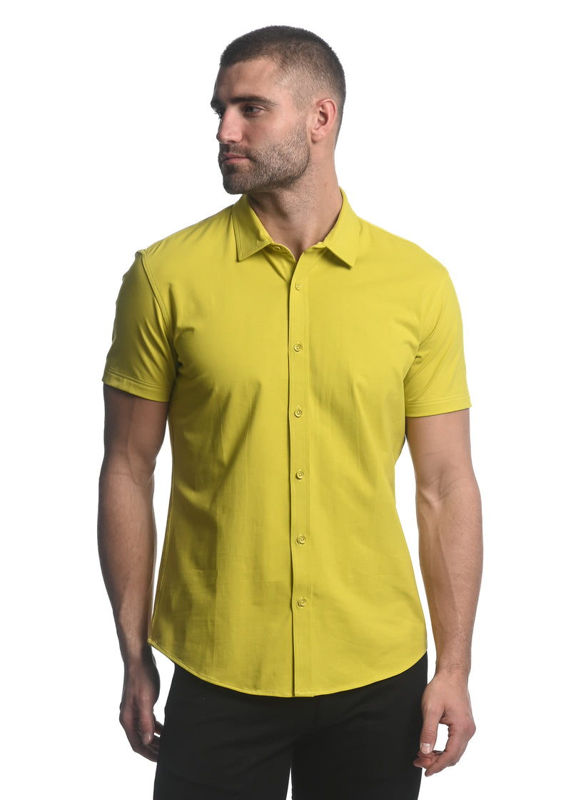 CUMIN SOLID STRETCH JERSEY KNIT SHORT SLEEVE SHIRT ST-963