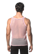 BLUSH STRETCH MESH TANK WITH SIDE TAPE ST-11120