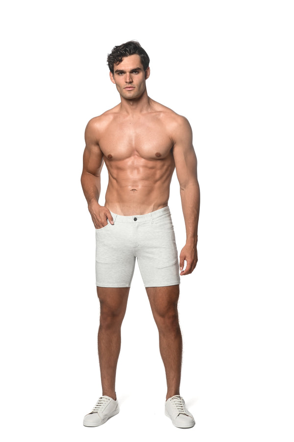 PEBBLE 5" INSEAM STRETCH KNIT JEANS SHORTS