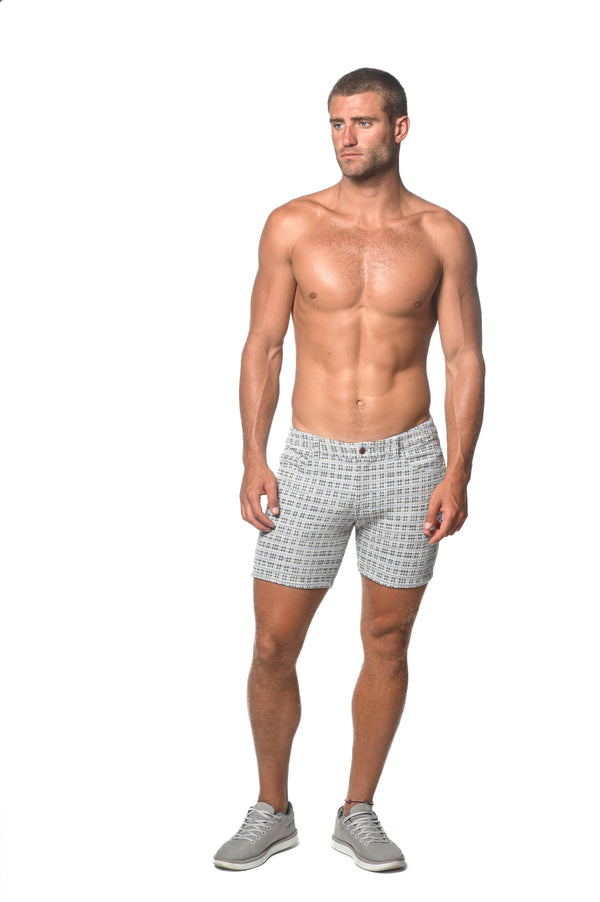 CLOUD/NAVY TWEED 5" INSEAM SHORTS ST-1932-67-LX