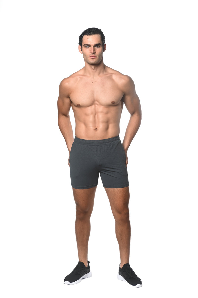 GREY SPACE DYE PERFORMANCE SHORTS ST-1466-91