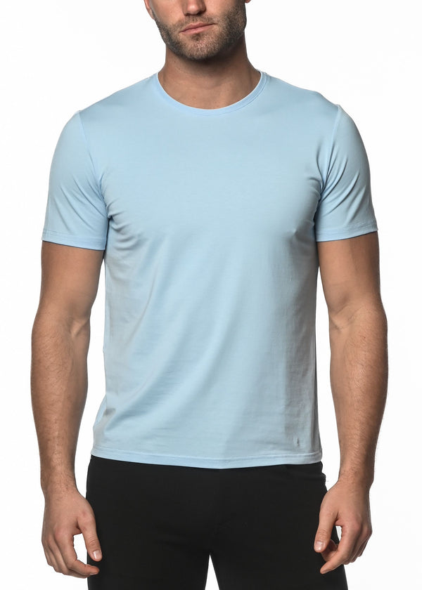 CLOUD BLUE CREW NECK SHORT SLEEVE JERSEY T-SHIRT ST-60