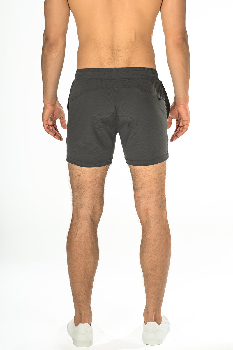 CHARCOAL 6" STRETCH MESH PERFORMANCE SHORTS ST-1466 Final Sale